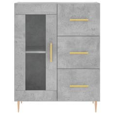 Vidaxl Skříň highboard betonově šedá 69,5x34x180 cm kompozitní dřevo