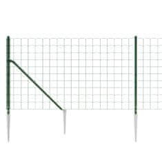 Vidaxl Drátěný plot s kotevními hroty zelený 0,8 x 25 m