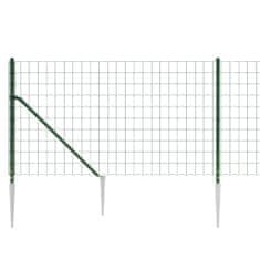 Greatstore Drátěný plot s kotevními hroty zelený 1,1 x 25 m