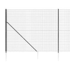 Vidaxl Drátěný plot s kotevními hroty antracitový 1,8 x 25 m