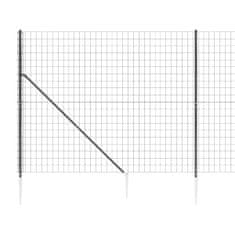 Vidaxl Drátěný plot s kotevními hroty antracitový 1,8 x 25 m
