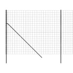 Greatstore Drátěný plot antracitový 1,6 x 10 m pozinkovaná ocel