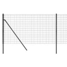 Greatstore Drátěný plot antracitový 0,8 x 10 m pozinkovaná ocel