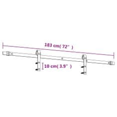 Vidaxl Posuvné dveře s kováním 70 x 210 cm masivní borové dřevo