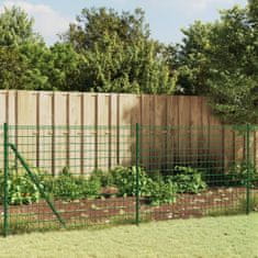 shumee Drátěný plot s přírubami zelený 1,1 x 25 m