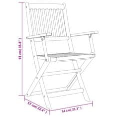 Vidaxl 5dílný zahradní jídelní set masivní akáciové dřevo