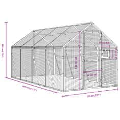 Petromila Voliéra antracitová 1,79 x 4 x 1,85 m hliník