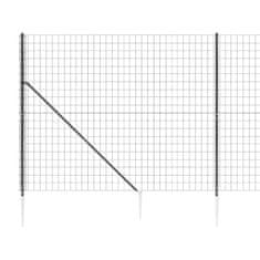 Vidaxl Drátěný plot s kotevními hroty antracitový 2 x 10 m