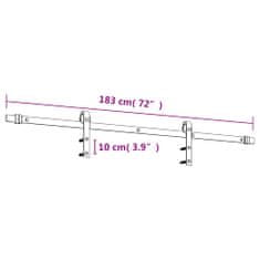 Vidaxl Posuvné dveře s kováním 85 x 210 cm masivní borové dřevo