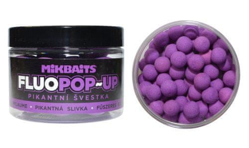 Mikbaits Boilies Fluo Pop-Up - Pikantní Švestka - 10 mm