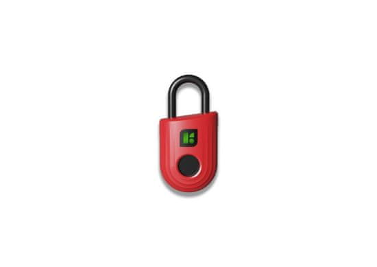 Igloohome Padlock Lite - chytrý visací zámek, otisk prstu, červená