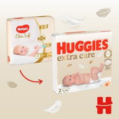 Huggies 2x Extra Care pleny jednorázové 2 (3-6 kg) 162 ks