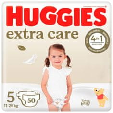 Huggies Extra Care pleny jednorázové 5 (12-17 kg) 50 ks