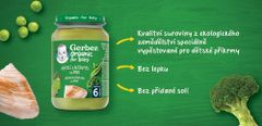 Gerber Organic dětský příkrm brokolice s hráškem a krutím masem 190 g