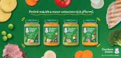 Gerber Organic dětský příkrm brokolice s hráškem a krutím masem 190 g