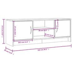 Vidaxl TV skříňka šedá sonoma 102x30x37,5 cm kompozitní dřevo