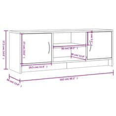 Vidaxl TV skříňka hnědý dub 102x30x37,5 cm kompozitní dřevo