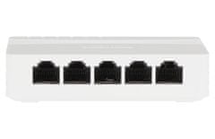 Hikvision switch DS-3E0505D-E/ 5x port/ 10/100 Mbps RJ45 ports/ 1 Gbps/ napájení 5 VDC, 0.6 A