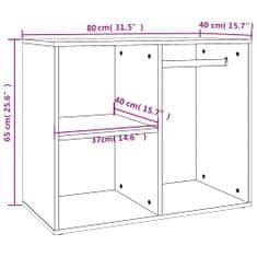 Vidaxl Toaletní skříňka černá 80 x 40 x 65 cm kompozitní dřevo