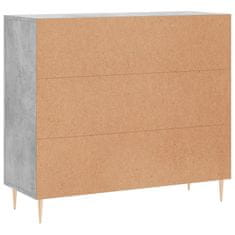 Greatstore Příborník betonově šedý 90 x 34 x 80 cm kompozitní dřevo