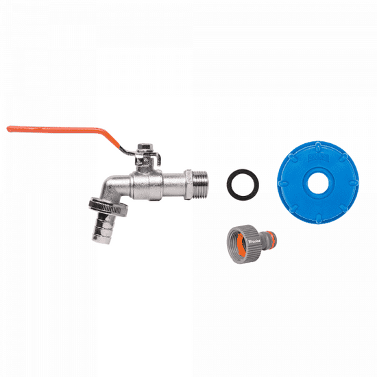 Bradas Sada pro kontejner na vodu IBC, uzávěr IBCS60 a zahradní ventil GKK04123413Z BR-IBCS60-KK04123413Z