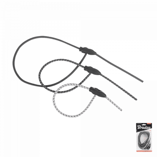 Bradas Elastické stahovací úchyty nastavitelné, 40-80cm, sada 6ks BUNGEE CORD REGULATED BR-BCR-05SET1GY-B