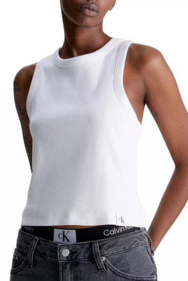 Calvin Klein Jeans dámské tílko bílé s logem Velikost: M