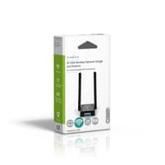 Nedis WSNWA1210BK Wi-Fi USB3.0 dongle AC1200 Dual Band 2.4/5 GHz