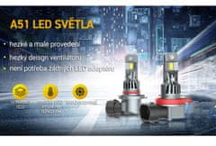 SEFIS A51 LED žárovky H8/H11 50W bílá 2ks