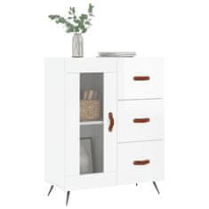 Greatstore Příborník bílý s vysokým leskem 69,5x34x90 cm kompozitní dřevo