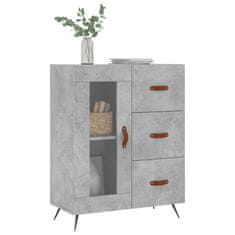 Greatstore Příborník betonově šedý 69,5 x 34 x 90 cm kompozitní dřevo