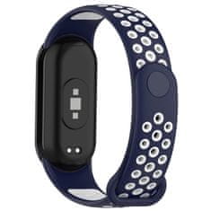 Drakero Silikonový řemínek performance pro Mi Band 8 modro-bílý