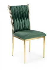 Halmar Designová židle Leona tmavě zelená/zlatá