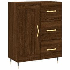 Vidaxl Skříň highboard hnědý dub 69,5 x 34 x 180 cm kompozitní dřevo