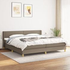 Vidaxl Box spring postel s matrací taupe 200x200 cm textil