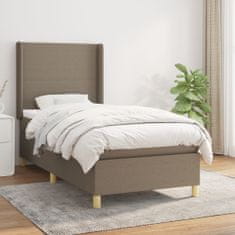 Vidaxl Box spring postel s matrací taupe 100 x 200 cm textil