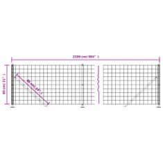 Greatstore Drátěný plot s přírubami zelený 0,8 x 25 m