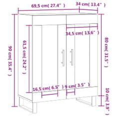 Vidaxl Příborník kouřový dub 69,5 x 34 x 90 cm kompozitní dřevo