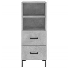 Greatstore Skříň highboard betonově šedá 34,5x34x180 cm kompozitní dřevo