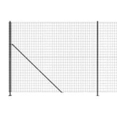 Greatstore Drátěný plot s přírubami antracitový 1,4 x 25 m