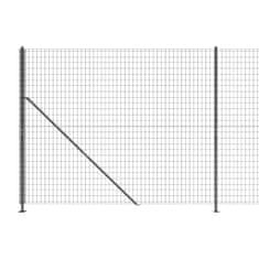 Vidaxl Drátěný plot s přírubami antracitový 1,8 x 25 m