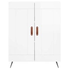 Vidaxl Skříň highboard lesklá bílá 69,5 x 34 x 180 cm kompozitní dřevo