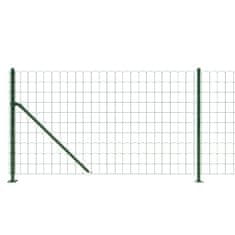 Vidaxl Drátěný plot s přírubami zelený 0,8 x 25 m