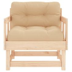 Vidaxl Zahradní židle s poduškami 2 ks masivní borové dřevo