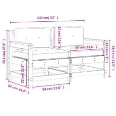 Vidaxl Zahradní židle s poduškami 2 ks impregnovaná borovice