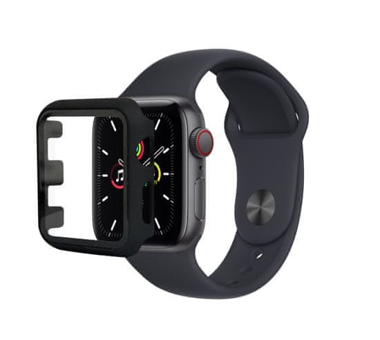 KOMA Ochranný kryt s tvrzeným sklem pro Apple Watch 45 mm (Series 7,8), černá