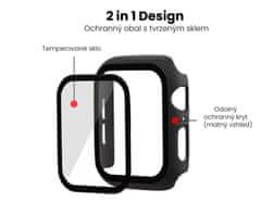 KOMA Ochranný kryt s tvrzeným sklem pro Apple Watch 42 mm (Series 1,2,3), černá