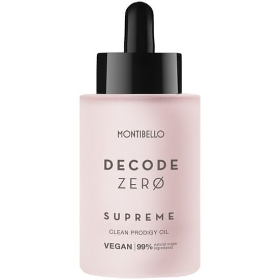 Montibello Decode Zero Supreme Oil - olej pro péči o vlasy, ideální pro suché vlasy, obohacený o jojobový olej, 50ml