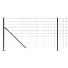 Greatstore Drátěný plot s přírubami antracitový 1,1 x 10 m