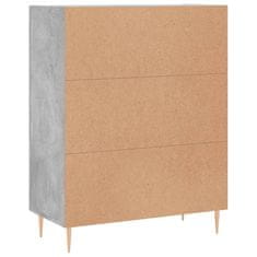 Greatstore Příborník betonově šedý 69,5 x 34 x 90 cm kompozitní dřevo